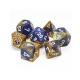 Dice: 7 pc: Gemini: Blue-Gold / White (EN) (Special Order)