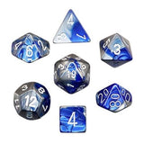 Dice: 7 pc: Gemini: Blue-Steel / White (EN) (Special Order)