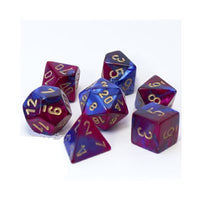 Dice: 7 pc: Gemini: Blue-Purple / Gold (EN) (Special Order)