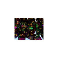 Dice: 7 pc: Gemini: Green-Purple / Gold (EN) (Special Order)