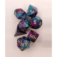 Dice: 7 pc: Gemini: Purple-Teal / Gold (EN) (Special Order)