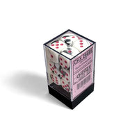 Dice: 12x D6: 16 mm: Gemini: Black-White / Pink (EN) (Special Order)