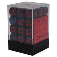 Dice: 36x D6: 12 mm: Gemini: Black-Starlight / Red (EN) (Special Order)