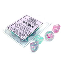 Dice: 10x D10: Nebula: Wisteria / White Luminary (EN) (Special Order)