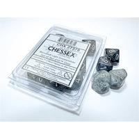 Dice: 10x D10: Borealis: Light Smoke / silver Luminary (EN) (Special Order)