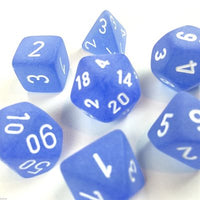 Dice: 7 pc: Frosted: Blue / White (EN) (Special Order)