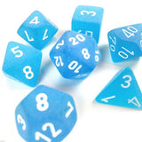 Dice: 7 pc: Frosted: Caribbean Blue (EN) (Special Order)