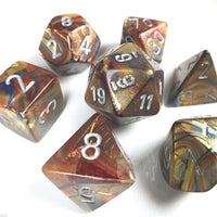 Dice: 7 pc: Lustrous: Gold / Silver (EN) (Special Order)