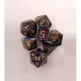 Dice: 7 pc: Lustrous: ShadowithGold (EN) (Special Order)