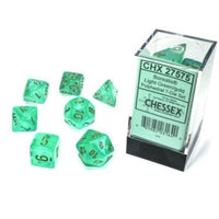 Dice: 7 pc: Borealis: Light Green / Gold Luminary (EN) (Special Order)