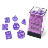 Dice: 7 pc: Borealis: Purple / White Luminary (EN) (Special Order)