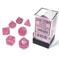 Dice: 7 pc: Borealis: Pink / Silver Luminary (EN) (Special Order)