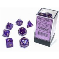 Dice: 7 pc: Borealis: Purple / Gold Luminary (EN) (Special Order)