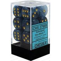 Dice: 12x D6: 16 mm: Phantom: Teal / Gold (EN) (Special Order)