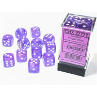 Dice: 12x D6: 16 mm: Borealis: Purple / White Luminary (EN) (Special Order)