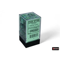 Dice: 12x D6: 16 mm: Borealis: Kelp / Light Green Luminary (EN) (Special Order)