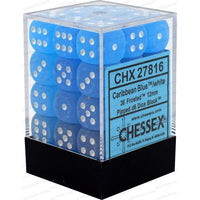 Dice: 36x D6: 12 mm: Frosted: Caribbean Blue (EN) (Special Order)