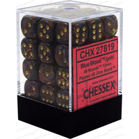 Dice: 36x D6: 12 mm: Scarab: Blue Blood / Gold (EN) (Special Order)