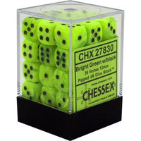 Dice: 36x D6: 12 mm: Vortex: Bright Green / Black (EN) (Special Order)