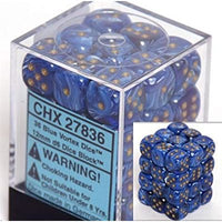 Dice: 36x D6: 12 mm: Vortex: Blue / Gold (EN) (Special Order)