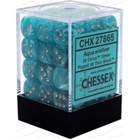 Dice: 36x D6: Cirrus: Aqua / Silver (EN) (Special Order)
