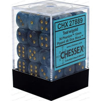 Dice: 36x D6: 12 mm: Phantom: Teal / Gold (EN) (Special Order)