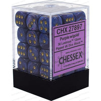 Dice: 36x D6: 12 mm: Lustrous: Purple / Gold (EN) (Special Order)