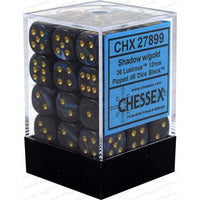 Dice: 36x D6: 12 mm: Lustrous: ShadowithGold (EN) (Special Order)