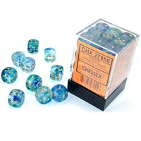 Dice: 36x D6: 12 mm: Nebula: Oceanic / Gold Luminary (EN) (Special Order)