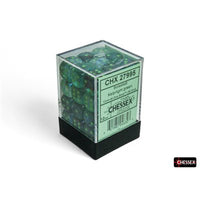 Dice: 36x D6: 12 mm: Borealis: Kelp / Light Green Luminary (EN) (Special Order)