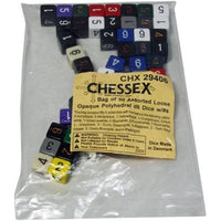 Dice: 50x D6: Opaque: Bag of 50 Assorted D6s with Numbers (EN) (Special Order)