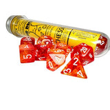 Dice: 7 pc: Lab Dice 9: Nebula: Molten / White - With Bonus Die (EN) (Special Order)