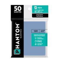 Sleeves: Phantom Sleeves: Gloss / Gloss: Large Square (Size: Aqua) (50) (EN)
