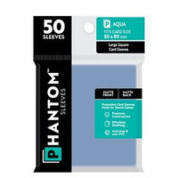 Sleeves: Phantom Sleeves: Matte / Matte: Large Square (Size: Aqua) (50) (EN)