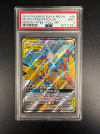 2019 POKEMON SUN & MOON HIDDEN FATES #66 MLTRS/ZPDS/ARTCN.GX HIDDEN FATES-FULL ART PSA 9 #60771281