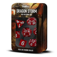 Dice: 7 pc: Dragon Storm: Silicone: Red Dragon Scales (EN) (Special Order)