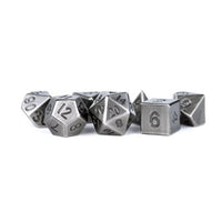 Dice: 7 pc: 16 mm: Metal: Silver (EN) (Special Order)