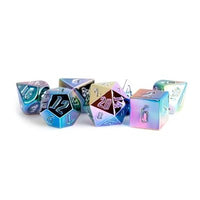 Dice: 7 pc: 16 mm: Aluminum Plated Acrylic: Rainbow Aegis Uninked (EN) (Special Order)