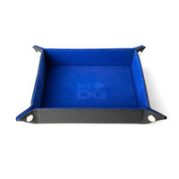Dice Tray: Leather Backed Fold Up Dice Tray: Blue (Special Order)