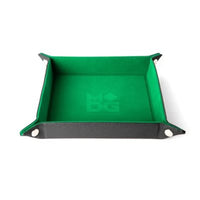 Dice Tray: Leather Backed Fold Up Dice Tray: Green (Special Order)