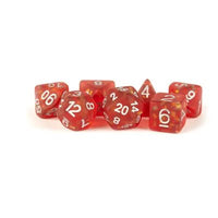 Dice: 7 pc: 16 mm: Resin: Icy Opal Red (EN) (Special Order)