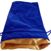 Dice Bag: Large Velvet Dice Bag: Blue w / Gold Satin (Special Order)