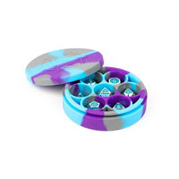 Dice Case: Silicone Round: Purple / Gray / Light Blue (Special Order)