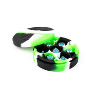 Dice Case: Silicone Round: Green / Black / White (Special Order)
