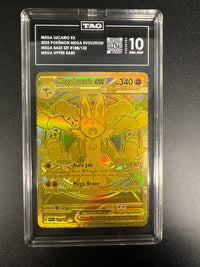 MEGA LUCARIO EX #188/132 TAG 10 GEM MINT  Cert #V3342183