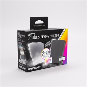Sleeves: Gamegenic: Matte Double Sleeving Clear / Black (2x100) (ML) (Repackaging)