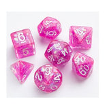 Dice: 7 pc: Candy-like Series: Rasberry (ML) (Special Order)