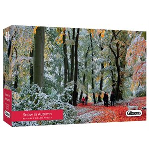 Puzzle - 636 pcs - Panoramic Collection: Snow in Autumn (EN)