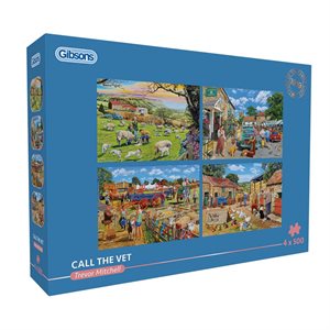 Puzzle - 4 x 500 pcs - Call the Vet (EN)