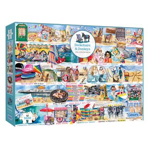 Puzzle - 1000 pcs - Deckchairs & Donkeys (EN)